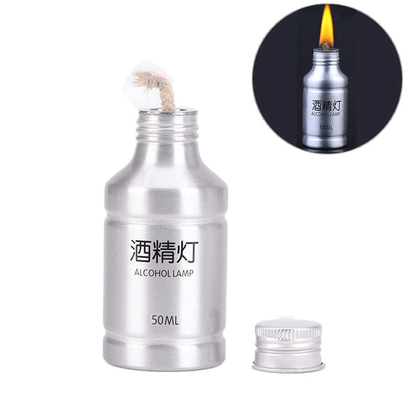 50ml Chemistry Alcohol Burner Lamp Portable Metal Alcohol Lamp Lab Equipment Heating Laborotary Supplies - AZEKStore