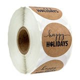 500 Labels per roll Round Natural Kraft Thank You Sticker seal labes Hand Made With Love Sticker Paper Stationery sticker - AZEKStore