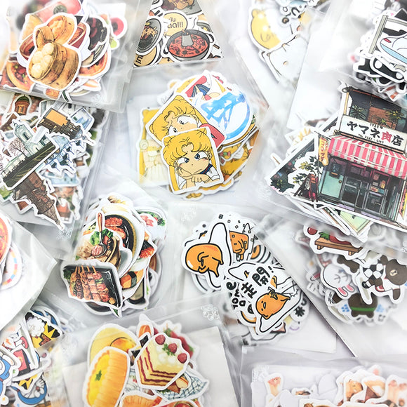 1 Bag Cute Cartoon Korean Style Decorative Stickers Adhesive Stickers Scrapbooking DIY Decoration Diary Stickers - AZEKStore