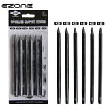 EZONE 6PCS Professional Pure Carbon Sketch Pens 2B/4B/6B/8B/2H/HB Woodless Charcoal Pencil For Sketching Drawing Tool Art Supply - AZEKStore